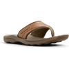 Sperry Men’s Outerbanks Leather Flip Flop Sandal(Brown)