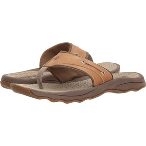 Sperry Men’s Outerbanks Leather Flip Flop Sandal(Tan)